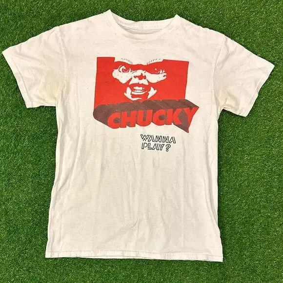 Ripple Junction Chucky "Wanna Play?" Graphic T-Shirt - Picture 1 of 5